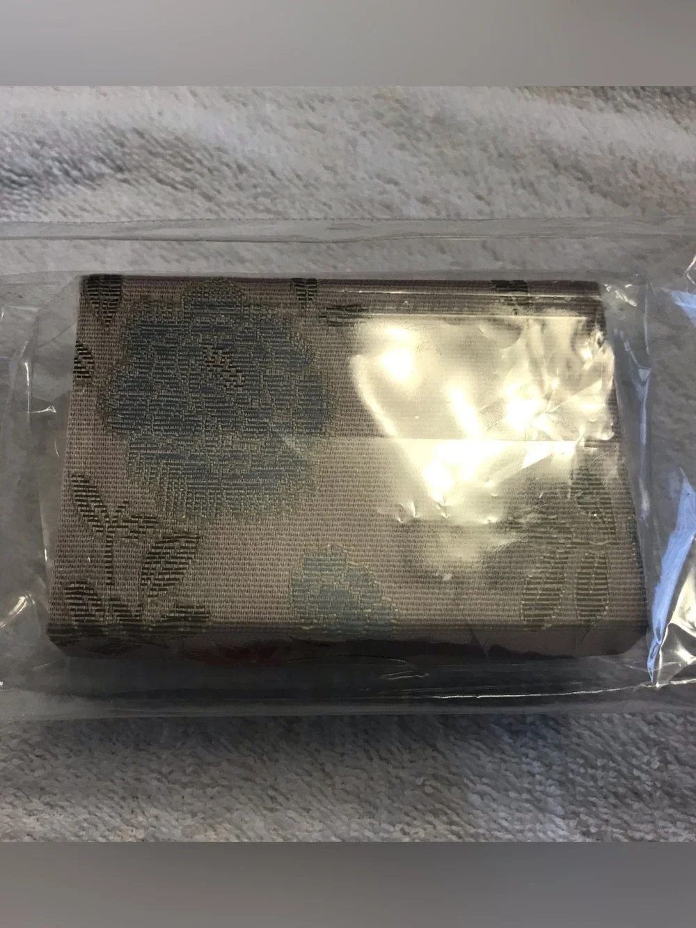 Oriental Brocade Lipstick Case / Holder with Mirror Holds 2 Lipsticks